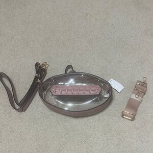 Transparent Pink Crossbody Bag